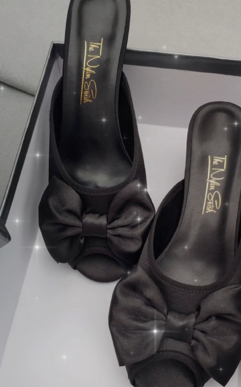 Boudoir Slippers in Black